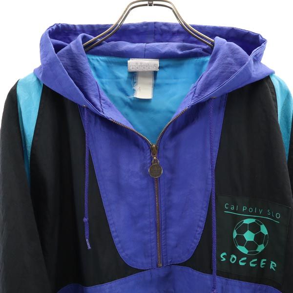 アディダス 80s ヴィンテージ トレフォイルロゴ 長袖 アノラックパーカー ブラック 他 adidas プルオーバー ジャケット メンズ