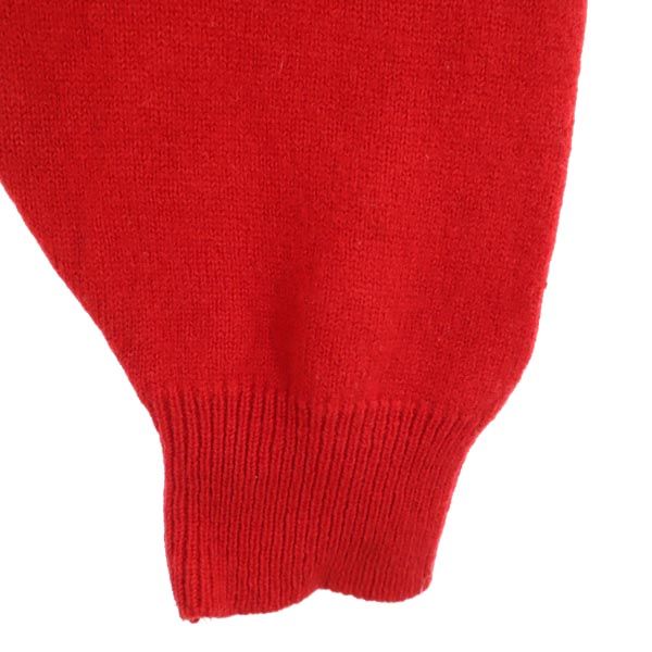 Burberrys バーバリーズ 90s オールド 長袖 Vネック ニット M レッド レディース