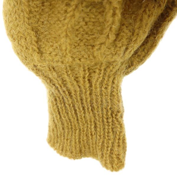 DAKS ダックス モヘヤブレンド 長袖 タートルネック ニット M マスタード セーター レディース