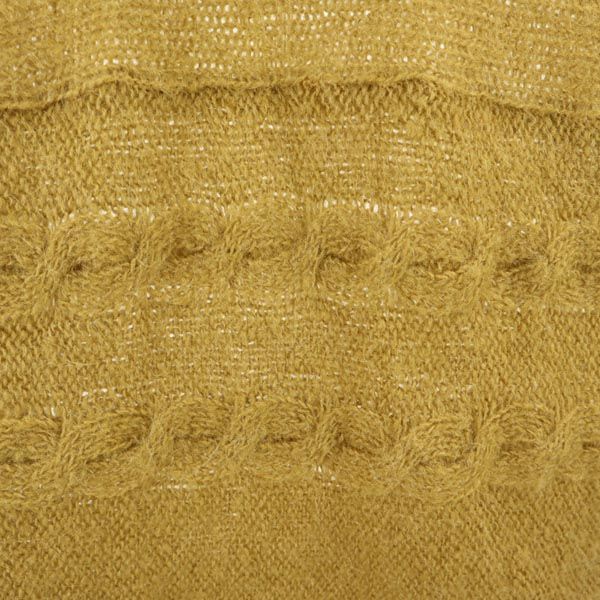 DAKS ダックス モヘヤブレンド 長袖 タートルネック ニット M マスタード セーター レディース