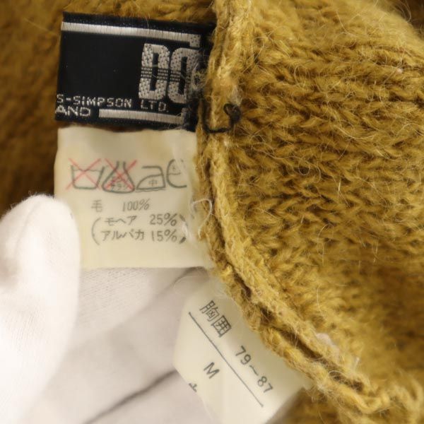 DAKS ダックス モヘヤブレンド 長袖 タートルネック ニット M マスタード セーター レディース