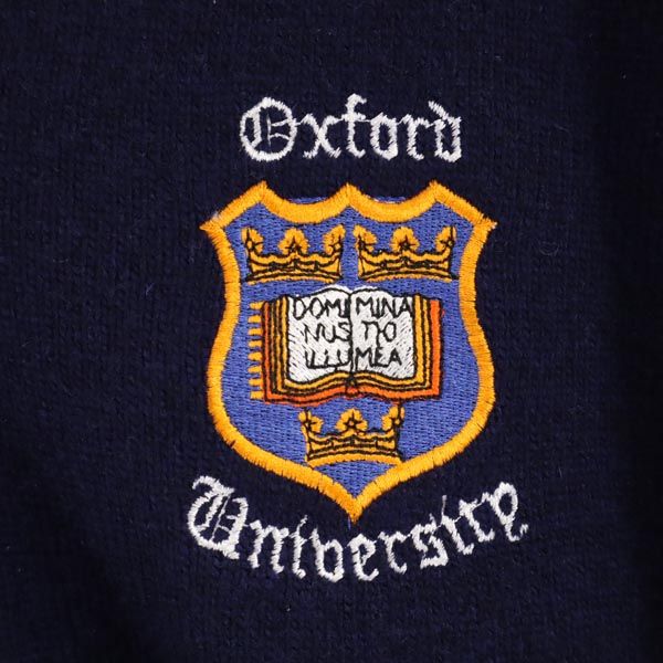 BUCKINGHAM バッキンガム 英国製 ウール 長袖 ニット 42 ネイビー系 セーター メンズ