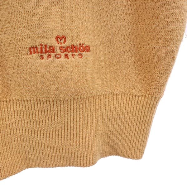 mila schon ミラショーン ウールブレンド 長袖 ニット M オレンジ系 セーター メンズ