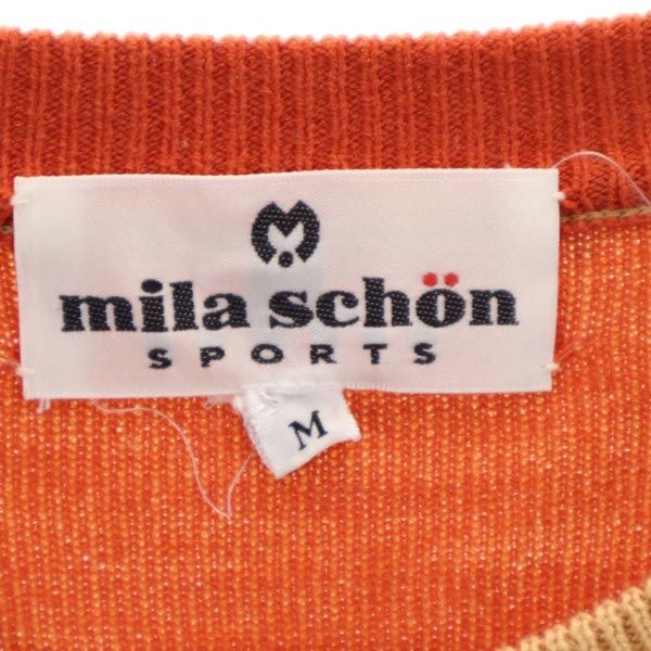 mila schon ミラショーン ウールブレンド 長袖 ニット M オレンジ系 セーター メンズ