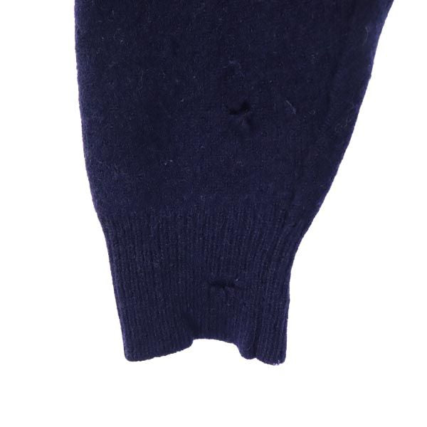 RALPH LAUREN ラルフローレン ウール 長袖 Vネック ニット L ネイビー系 セーター レディース