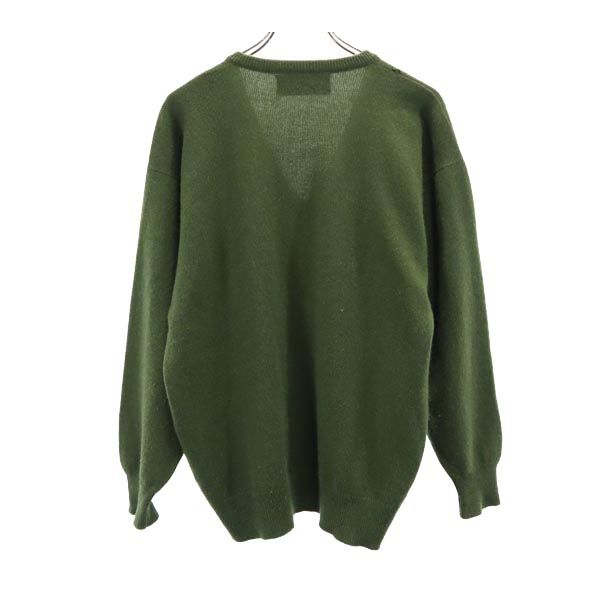 Pringle プリングル カシミヤ100% 長袖 ニット S グリーン系 セーター メンズ