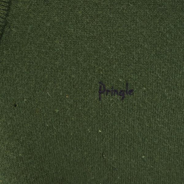 Pringle プリングル カシミヤ100% 長袖 ニット S グリーン系 セーター メンズ