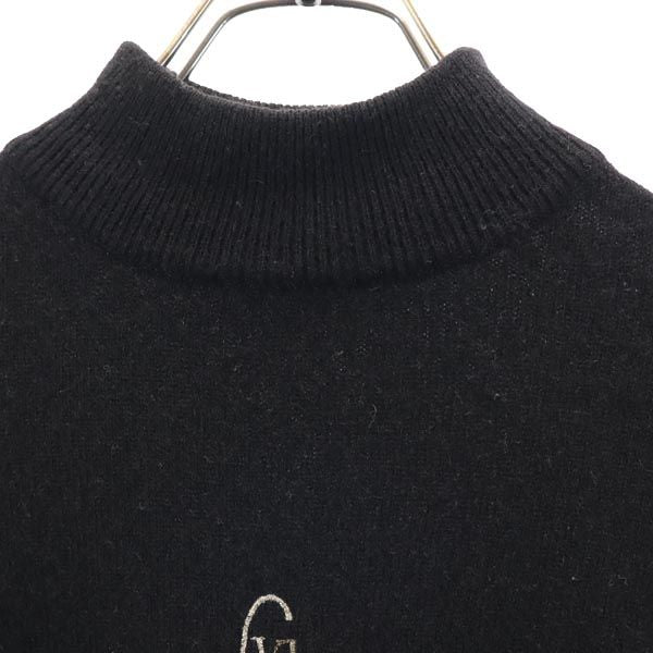 GIANNI VALENTINO ジャンニヴァレンチノ カシミヤ100% 長袖 ニット ブラック系 セーター メンズ