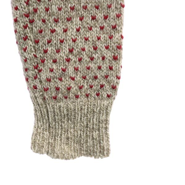 L.L.Bean エルエルビーン 80s ヴィンテージ ウールブレンド 総柄 長袖 ニット カーディガン M グレー系 レディース