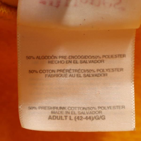 ヘインズ Dole プリント 長袖 スウェットパーカー L イエロー Hanes 裏起毛 メンズ