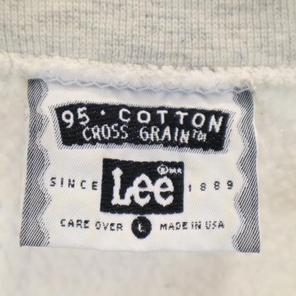 Lee リー 90s オールド USA製 長袖 スウェット トレーナー L グレー系 裏起毛 メンズ