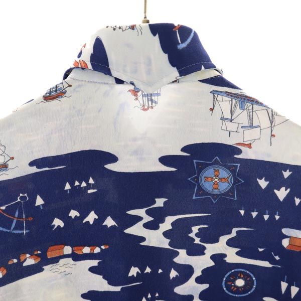 New Uinessa 70s ヴィンテージ 台湾製 総柄 長袖 シャツ M メンズ