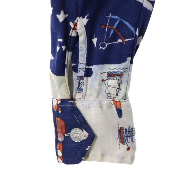 New Uinessa 70s ヴィンテージ 台湾製 総柄 長袖 シャツ M メンズ