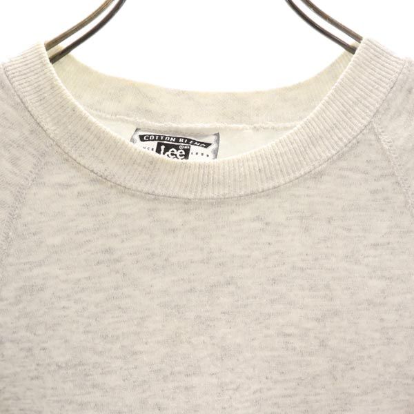 Lee リー 90s オールド USA製 プリント 長袖 スウェット トレーナー M グレー 裏起毛 メンズ