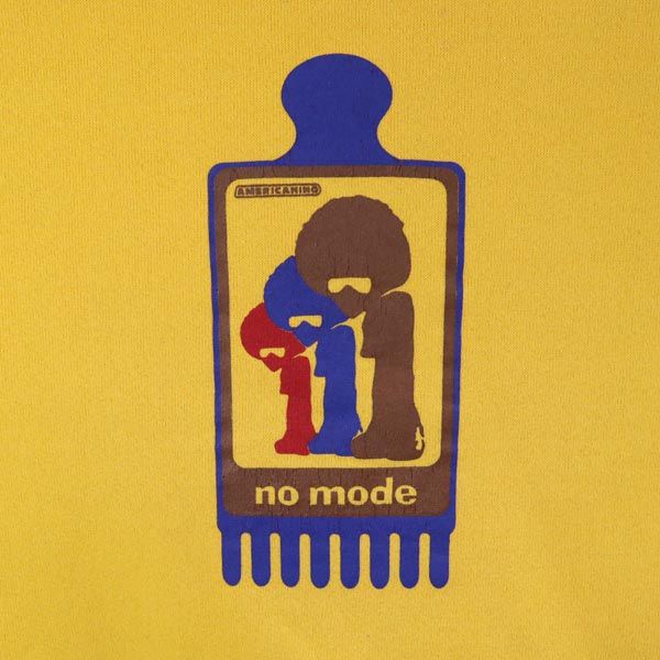 AMERICANINO アメリカニーノ 90s オールド USA製 プリント 長袖 スウェット トレーナー L(40-42) イエロー エドウィン 裏起毛 メンズ