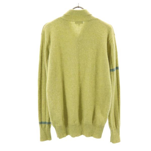 Paul Smith ポールスミス ウールブレンド 長袖 ハーフボタン ニット M イエロー系 セーター メンズ