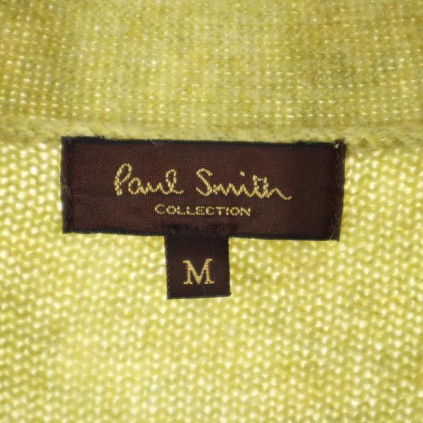 Paul Smith ポールスミス ウールブレンド 長袖 ハーフボタン ニット M イエロー系 セーター メンズ