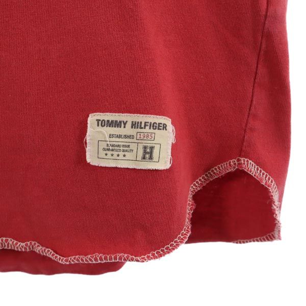 TOMMY HILFIGER トミーヒルフィガー 90s オールド フラッグタグ 長袖 Tシャツ L レッド系 ロンT メンズ