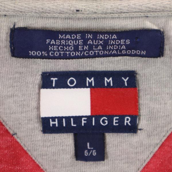 TOMMY HILFIGER トミーヒルフィガー 90s オールド フラッグタグ 長袖 Tシャツ L レッド系 ロンT メンズ