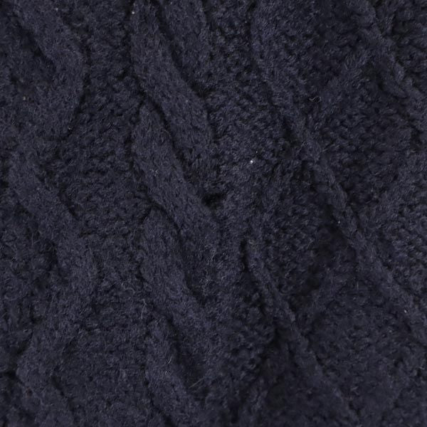 BLUE BLUE ブルーブルー 日本製 ウール 長袖 ニット ネイビー系 セーター ポケット レディース