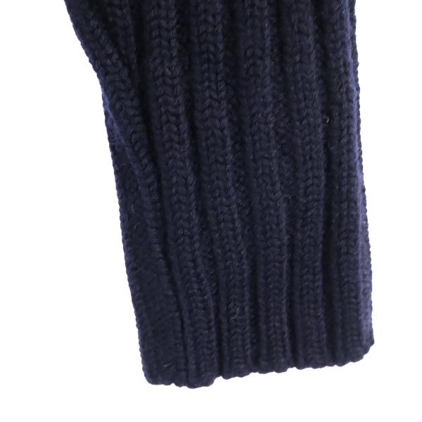 BLUE BLUE ブルーブルー 日本製 ウール 長袖 ニット ネイビー系 セーター ポケット レディース