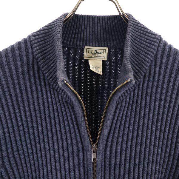 L.L.Bean エルエルビーン リブニット ジップジャケット S ブルー系 アウトドア メンズ