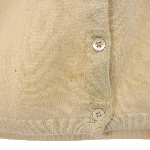 PAUL STUART ポールスチュアート 三陽商会 長袖 リアルファー カーディガン M ベージュ レディース