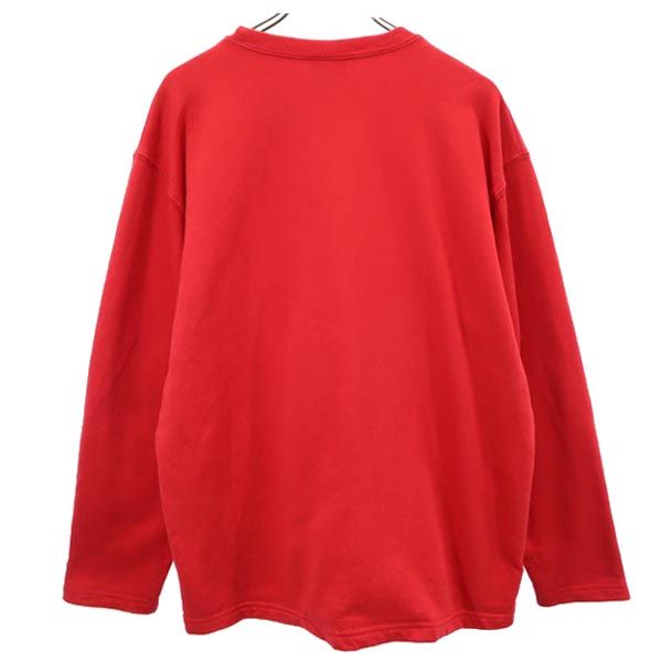 PACE RACE WEAR 長袖 スウェット トレーナー L レッド 裏起毛 メンズ