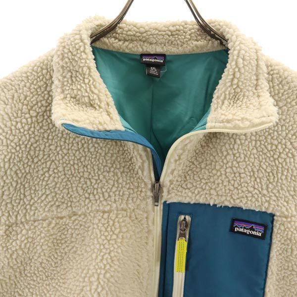 patagonia パタゴニア ジップ フリースジャケット XXL(16-18) アイボリー アウトドア キッズ