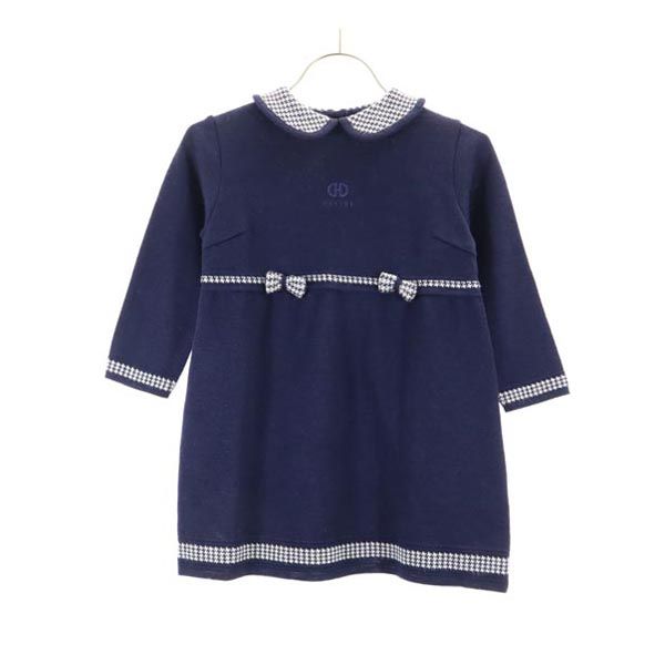 CELINE セリーヌ ウールブレンド 日本製 ワンピース 100 ネイビー キッズ