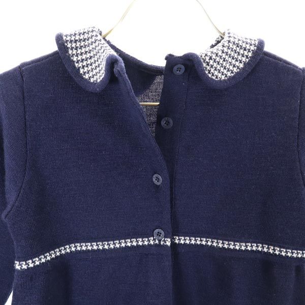 CELINE セリーヌ ウールブレンド 日本製 ワンピース 100 ネイビー キッズ