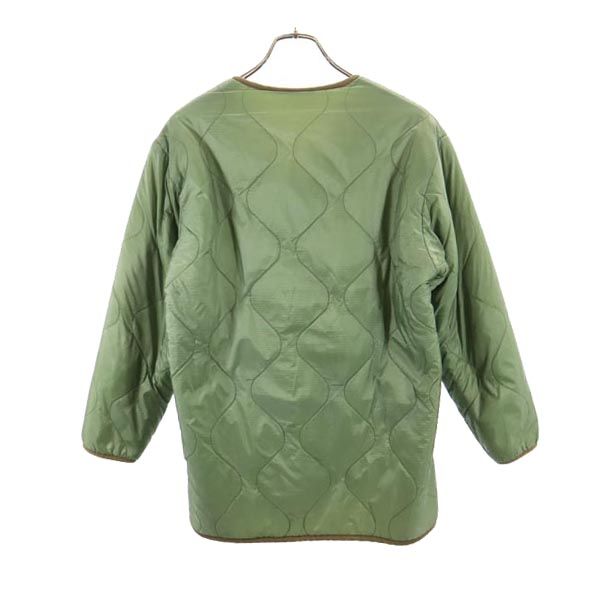 ALPHA INDUSTRIES INC アルファインダストリーズ リバーシブル ボア キルティングジャケット XS カーキ系 レディース