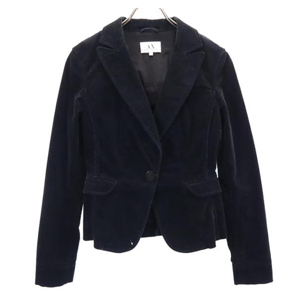 ARMANI EXCHANGE アルマーニエクスチェンジ 90s オールド コーデュロイ テーラードジャケット S 黒 レディース