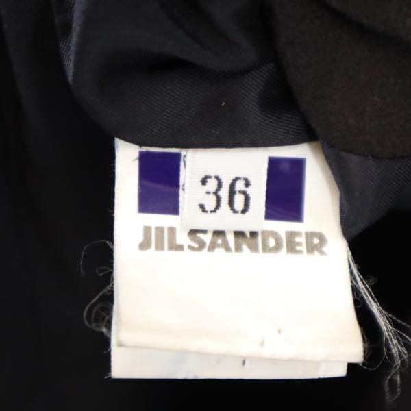 JIL SANDER ジルサンダー ウールブレンド テーラードジャケット 36 黒 レディース