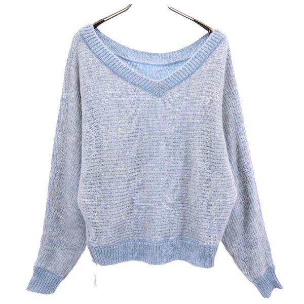 未使用 MERCURYDUO マーキュリーデュオ 長袖 ニット F ブルー系 カットソー レディース
