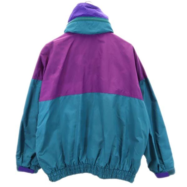 Columbia コロンビア アウトドア オールド ナイロンジャケット XL 青緑 他 レディース