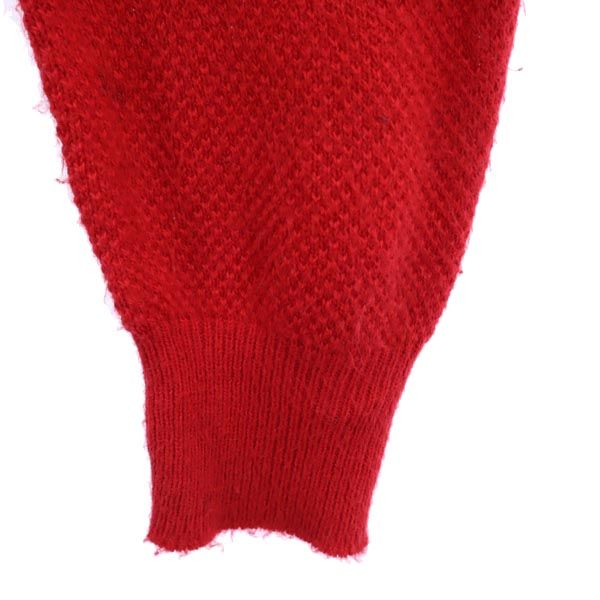 IZOD LACOSTE アイゾッドラコステ 70s USA製 ヴィンテージ 糸巻きタグ 長袖 Vネック ニット M レッド セーター メンズ