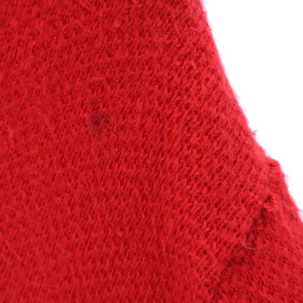 IZOD LACOSTE アイゾッドラコステ 70s USA製 ヴィンテージ 糸巻きタグ 長袖 Vネック ニット M レッド セーター メンズ