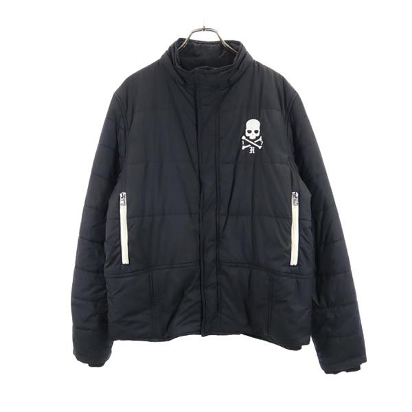 HYDROGEN ハイドロゲン ナイロン 長袖 中綿ジャケット XL ブラック系 ロゴ メンズ