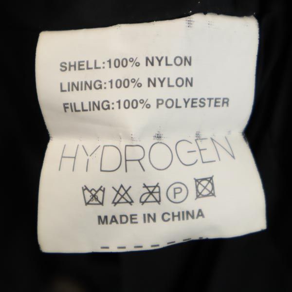 HYDROGEN ハイドロゲン ナイロン 長袖 中綿ジャケット XL ブラック系 ロゴ メンズ