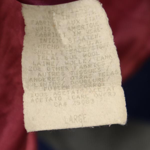 MICKEY MOUSE ミッキーマウス 80s 90s USA製 オールド バック刺繍 ウールブレンド スタジャン L ネイビー ブルゾン メンズ