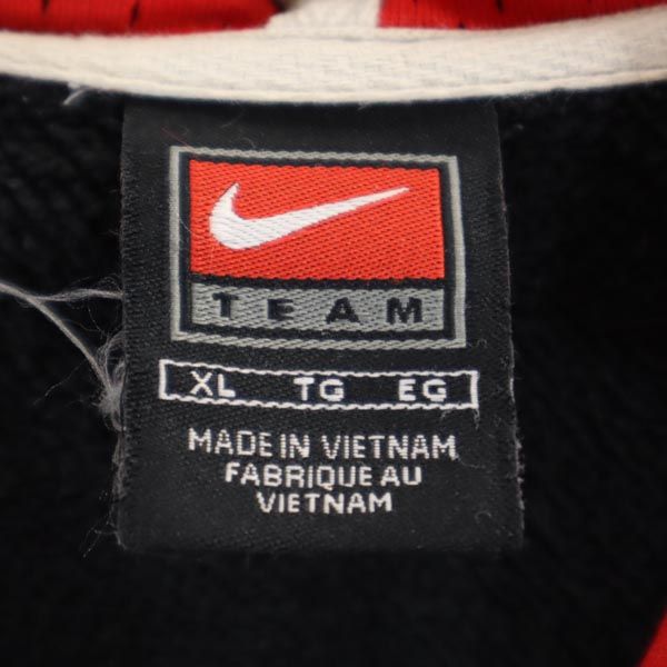 NIKE ナイキ オールド バスケットボール 長袖 スウェットパーカー XL ブラック ロゴ プルオーバー トレーナー メンズ
