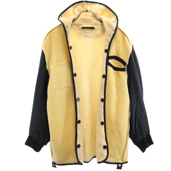 HELMUT LANG ヘルムートラング 90s イタリア製 オールド 本人期 長袖 ライナー ボアジャケット 46 ベージュ フード メンズ