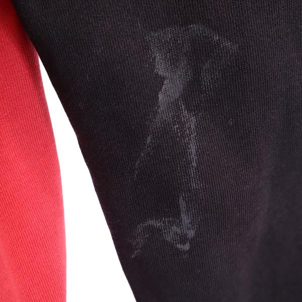 ポロバイラルフローレン 80s バックプリント ヴィンテージ 緑タグ ボーイズ 長袖 スウェット ジップジャケット L レッド系 Polo by Ralph Lauren メンズ