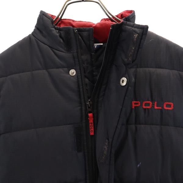POLO SPORTS ポロスポーツ 中綿ジャケット M ブラック×レッド ラルフローレン メンズ