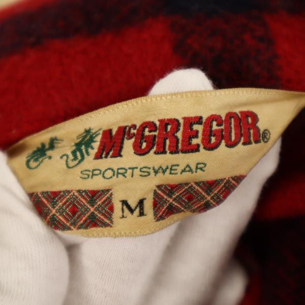 McGregor マックレガー フルジップ チェック柄 ジャケット M レッド×ブラック メンズ