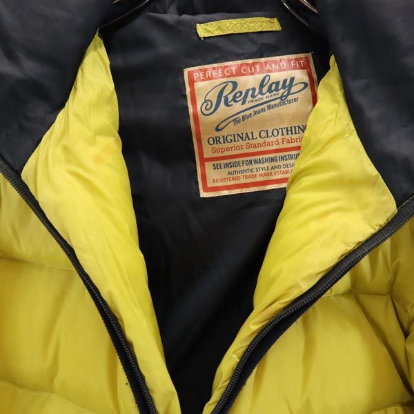 REPLAY リプレイ ダウンジャケット S イエロー系 メンズ