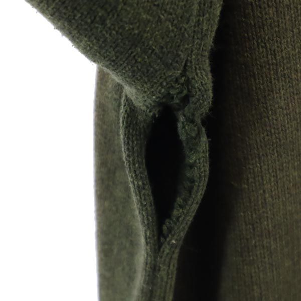 TOMMY HILFIGER トミーヒルフィガー 刺繍 長袖 ニット S カーキ系 メンズ