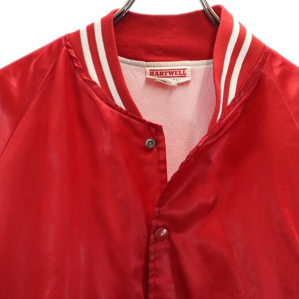 HARTWELL ハートウェル 80s USA製 ヴィンテージ バックプリント スタジャン L レッド ナイロンジャケット メンズ