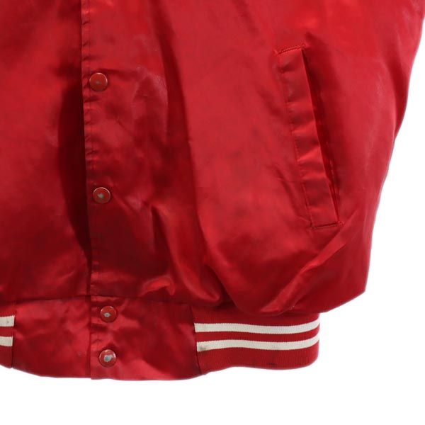HARTWELL ハートウェル 80s USA製 ヴィンテージ バックプリント スタジャン L レッド ナイロンジャケット メンズ